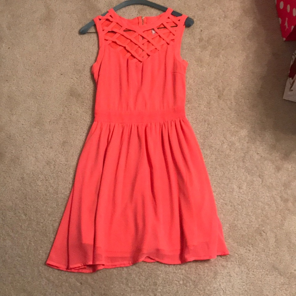 Coral summer dress